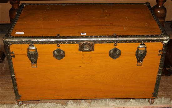 Metal bound sandlewood trunk